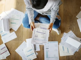 woman managing debt